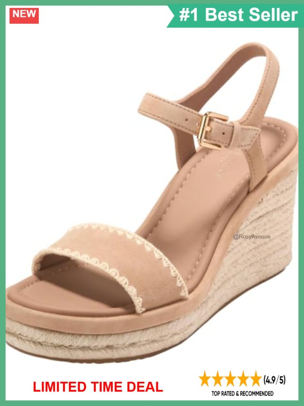 Cole Haan Cloudfeel Asbury Espadrille Wedge Sandal